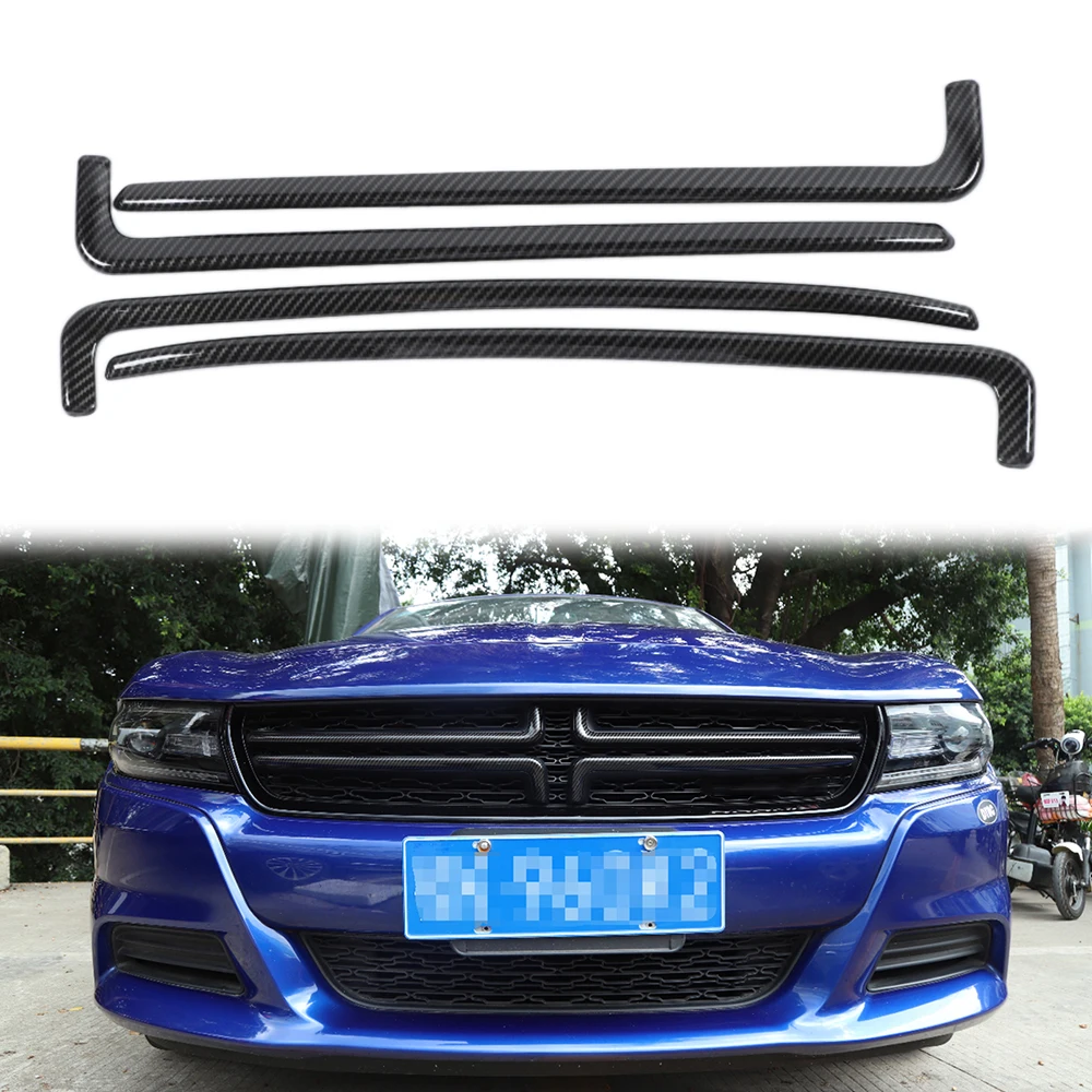 

Car Front Racing Grills Grille Decoration Cover Trim for Dodge Charge Chrysler 300C 2015-2023 Exterior Accessories ABS