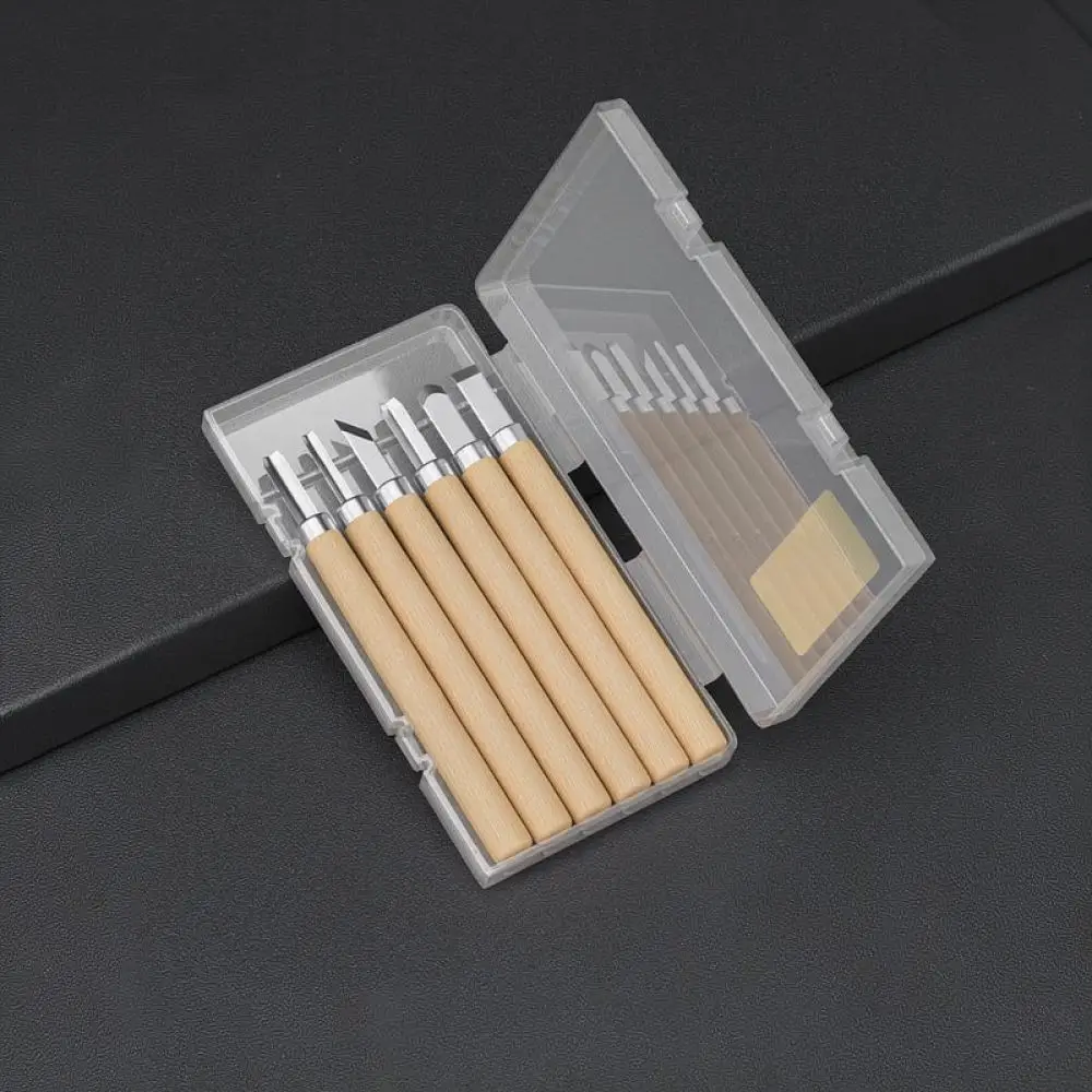 For For Delixi Woodworking Sculpting Chisel Kit Professional Manual Carving Knives Handheld Wood Craft Hobby Whittling Cutter