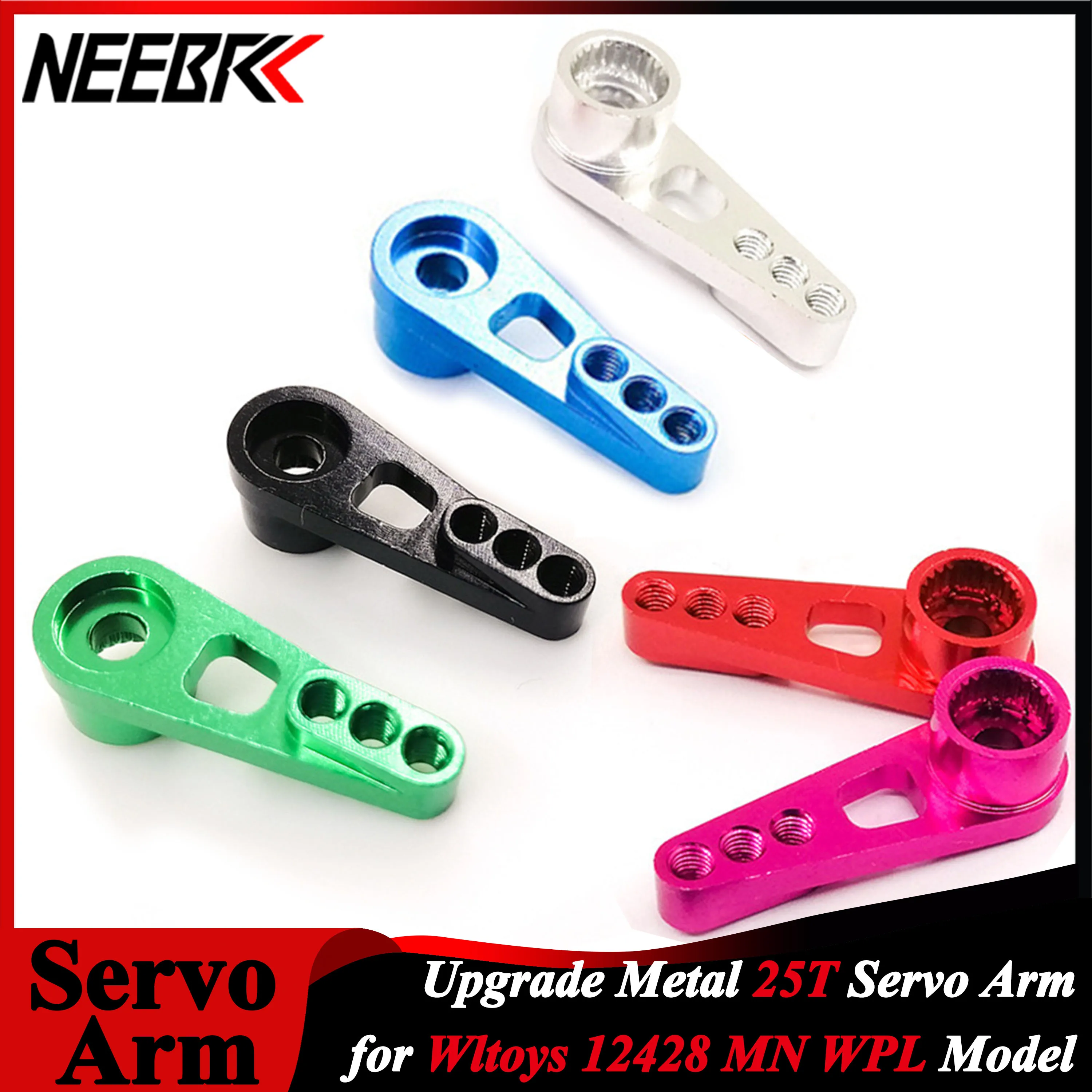

25T Upgrade RC Servo Metal Horn Aluminium Arm for RC Car Boat Robot Wltoys 12428 MN78 MN82 MN168 MN99S WPL D12 B36 C74 C54