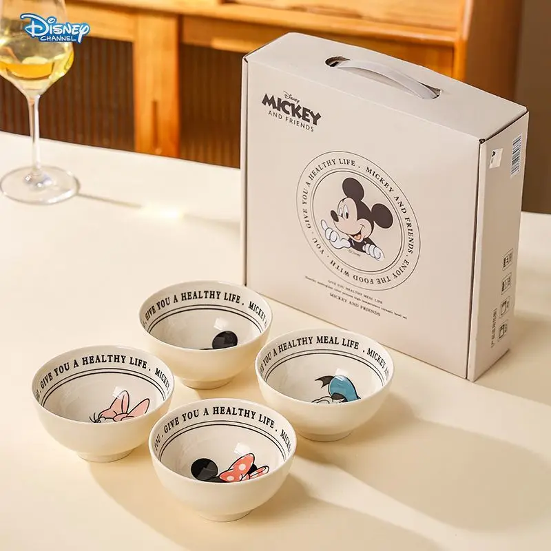 Disney Mickey Mouse Mickey series household ceramic bowl soup bowl Donald Duck cartoon rice bowl gift box set holiday gift gift