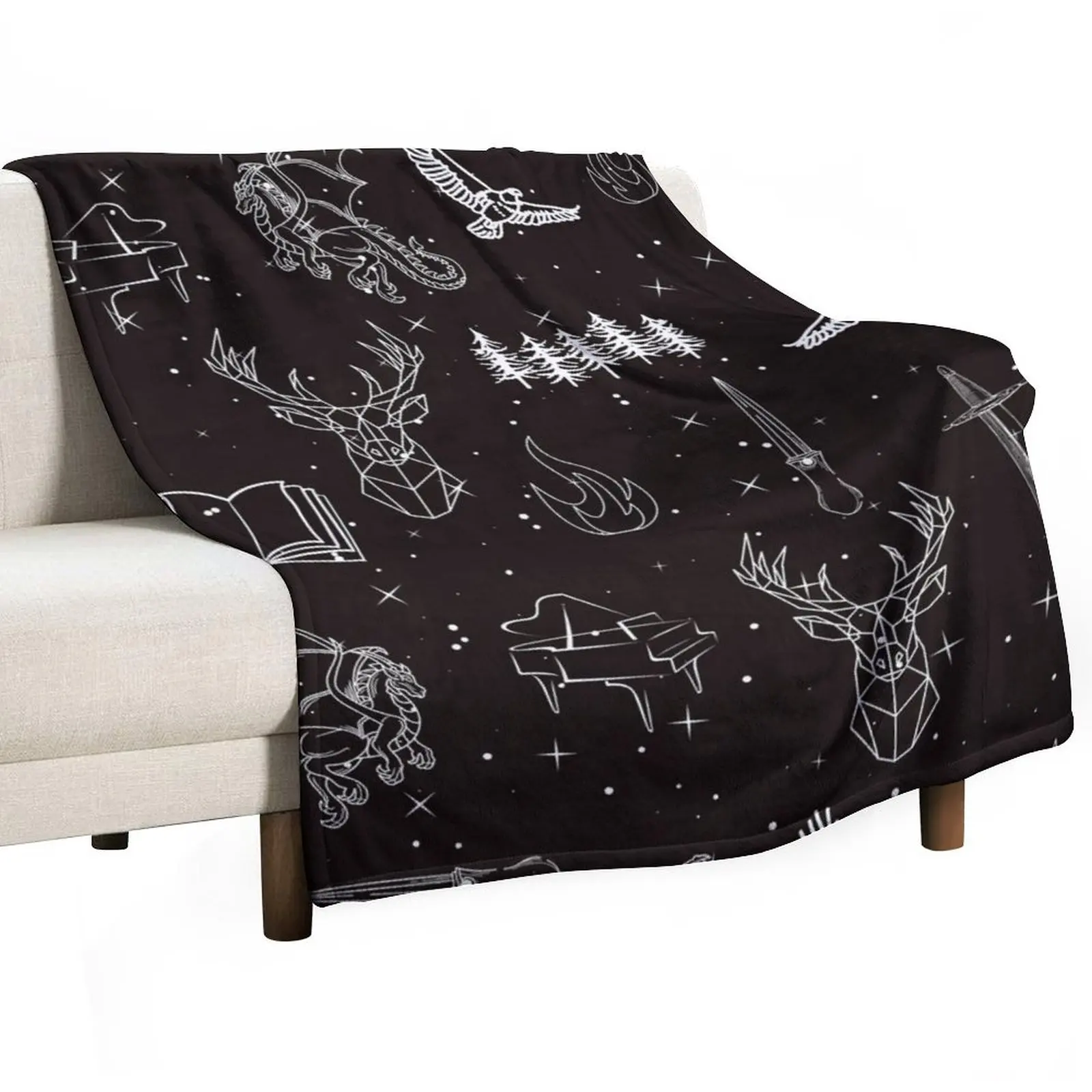 

Throne of Glass Pattern Throw Blanket christmas gifts halloween Luxury Cute Plaid Blankets