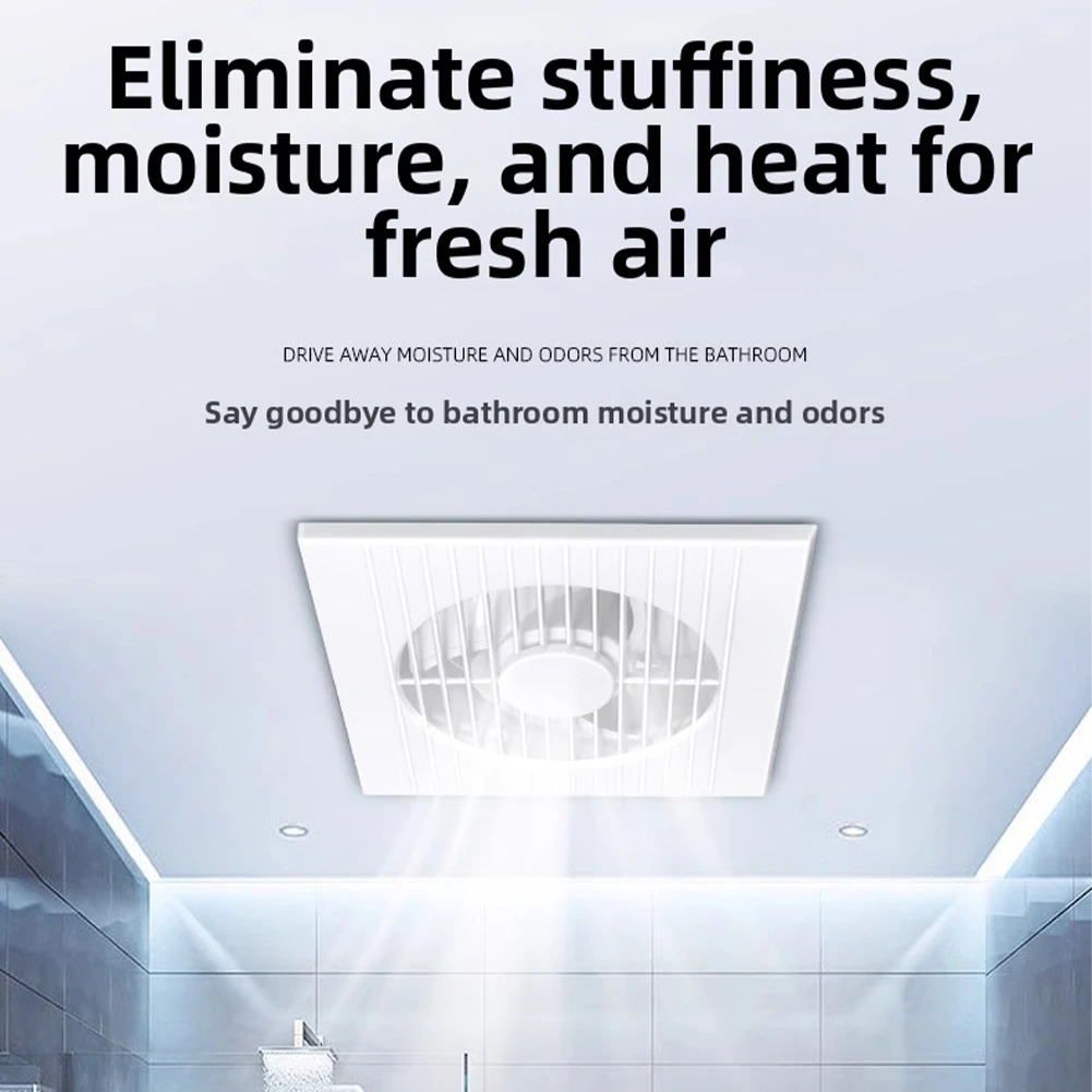 4 Inch Exhaust Fan for Bathroom and Kitchen Use with Compatibility for 10cm and 11cm Round Vent Holes Window Mounting Enabled