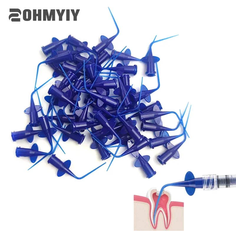 Punta de jeringa de plástico desechable para irrigación Dental, Material de odontología, conducto radicular, 1 unidad/10 piezas