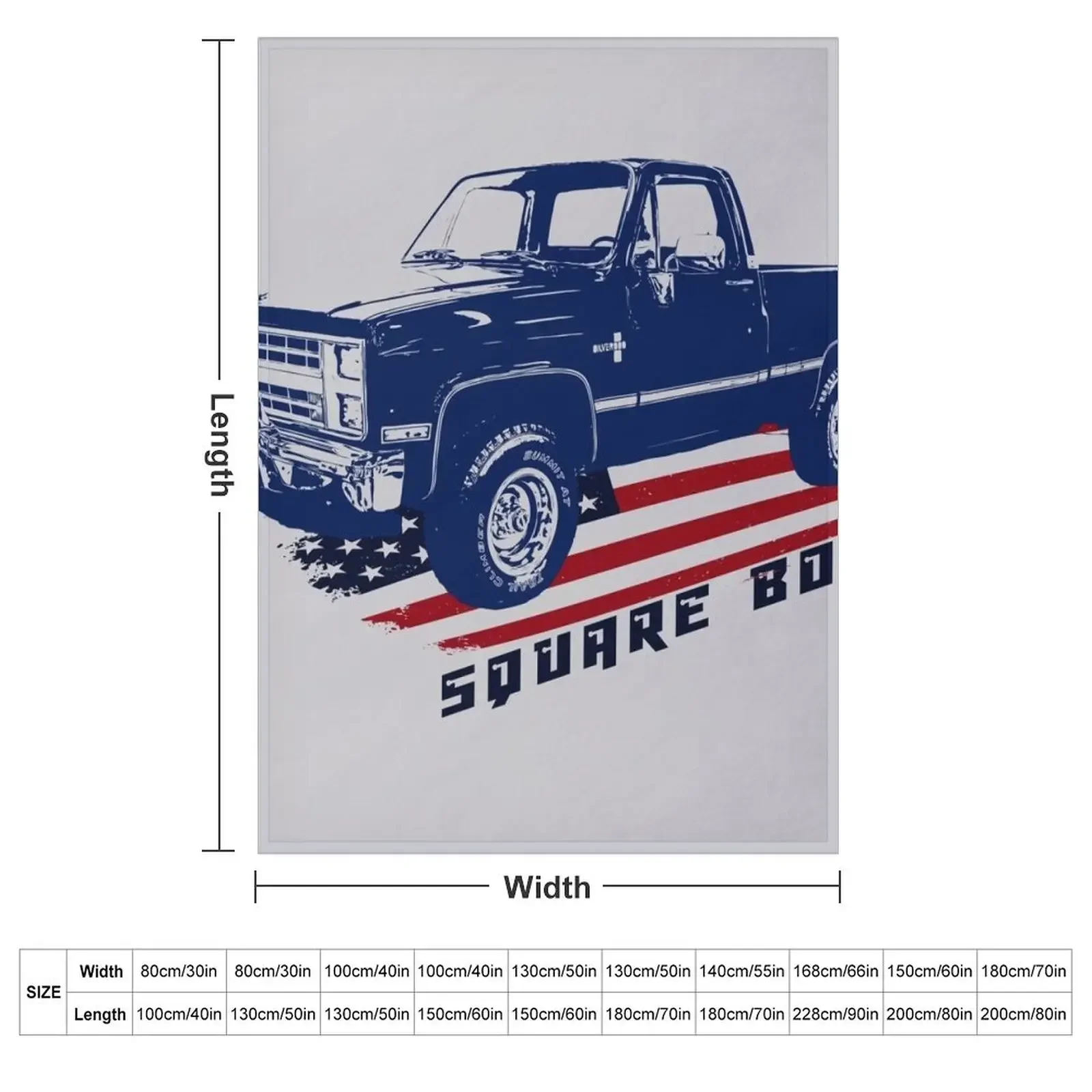 Square Body Pickup Truck 1985 K10 Throw Blanket couch cozy soft plush fuzzy picnic outdoor blanket
