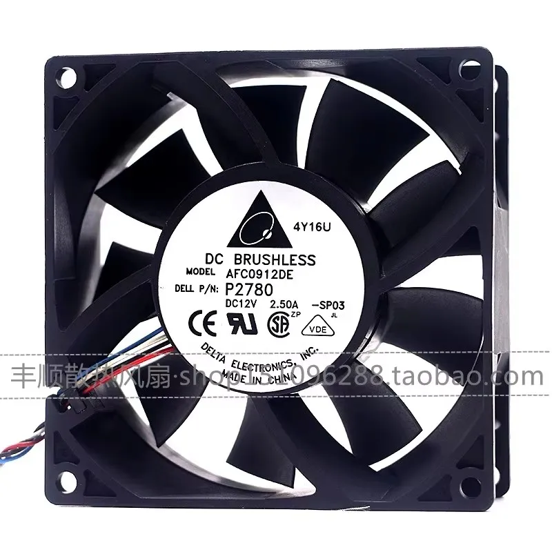 Original 90 * 90 * 38MM 12V 2.5A 9CM AFC0912DE Automotive Supercharged Violent High Air Cooling Fan