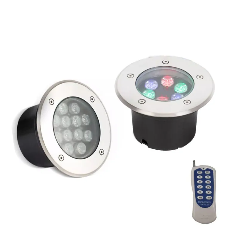 luz subterranea led escadas recessed luz de inundacao holofote a terra impermeavel jardim ao ar livre d200 mm ip67 rgb rf 220v dc 24v 01