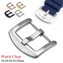 Metal Watch Band Buckle 16mm 18mm 20mm 22mm 24mm Men Watchband Strap Silver Black Gold Stainless Steel Clasp Accessories