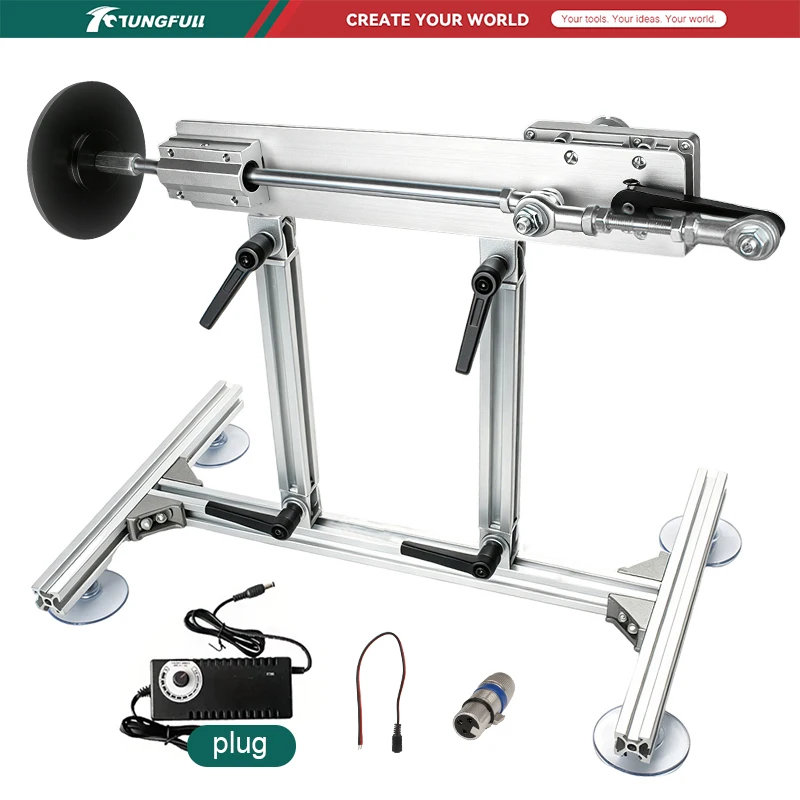 New 20mm-80mm Stroke Adjustable DC 24V Telescopic Linear Actuator Thrust Machine Set with Bracket Power Controller Suction Cup