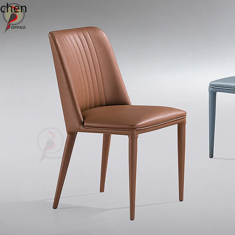 YFY Dining Chair Home Light Luxury Modern Minimalist Cream Style Backrest Stool Italian Nordic Comfortable High-end Restaurant