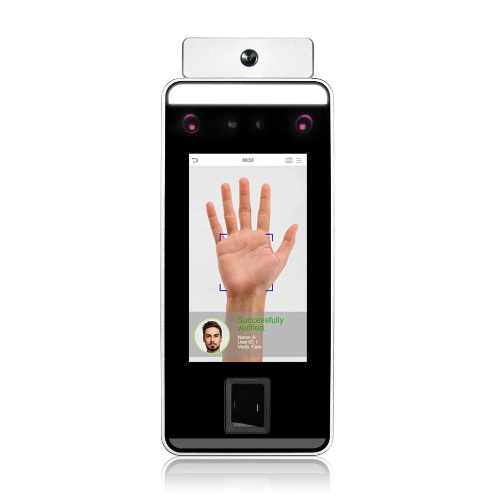 (FacePro1-TD)  Face, Fingerprint,Palm Recognition  Access Control System with Temperature Detector