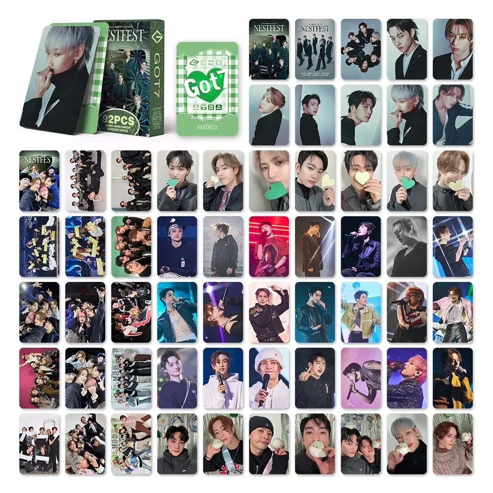 92 Small Cards GOT7 NESTFEST Concert Collection Photos Stickers Double-sided LOMO Cards Stars