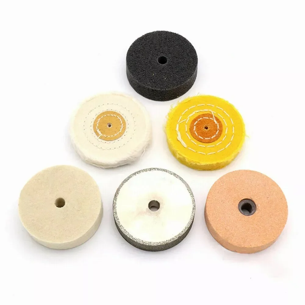 3 "-75Mm Slijpwiel Wolvilt/Nylon/Katoen Polijsten Buff Wiel Slijpschijven Voor Bank Slijpmachine