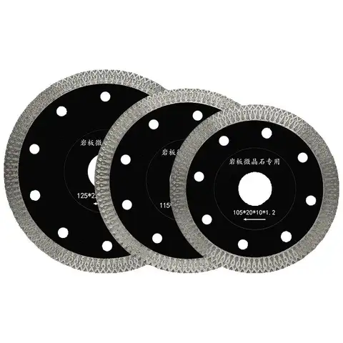1pc 2pc 105MM/110MM/115MM/125MM 터보 다이아몬드 톱 블레이드 화강암 대리석 커팅 디스크 도자기 타일 세라믹 3 크기 앵글 그라인더