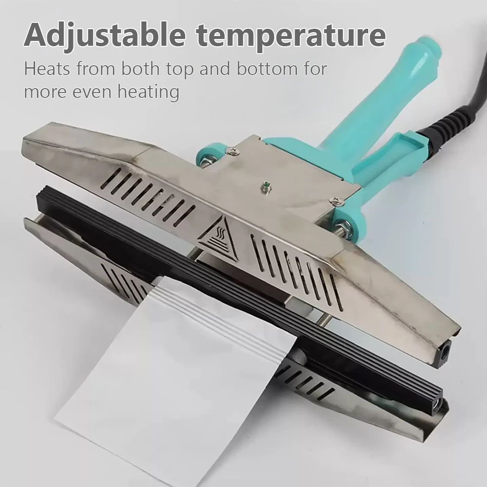 Selladora de Bolsas Manual Tipo Pinza, 600W, Temperatura Ajustable 50-220 ℃ Para sellar de nuevo bolsas de chips, café y alimentos congelados