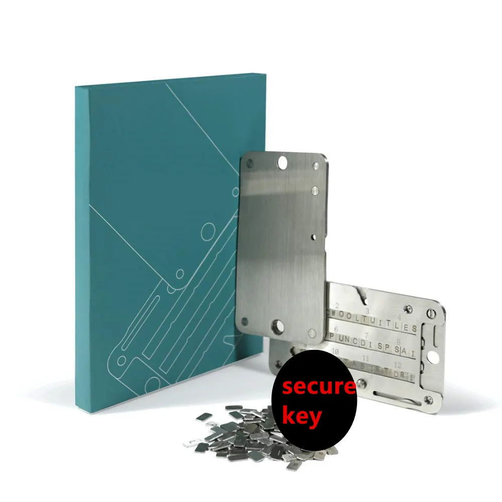 1 set of steel Bitcoin and encrypted hardware wallet backup - cold wallet backup compatible with all major encrypted wallets, hi