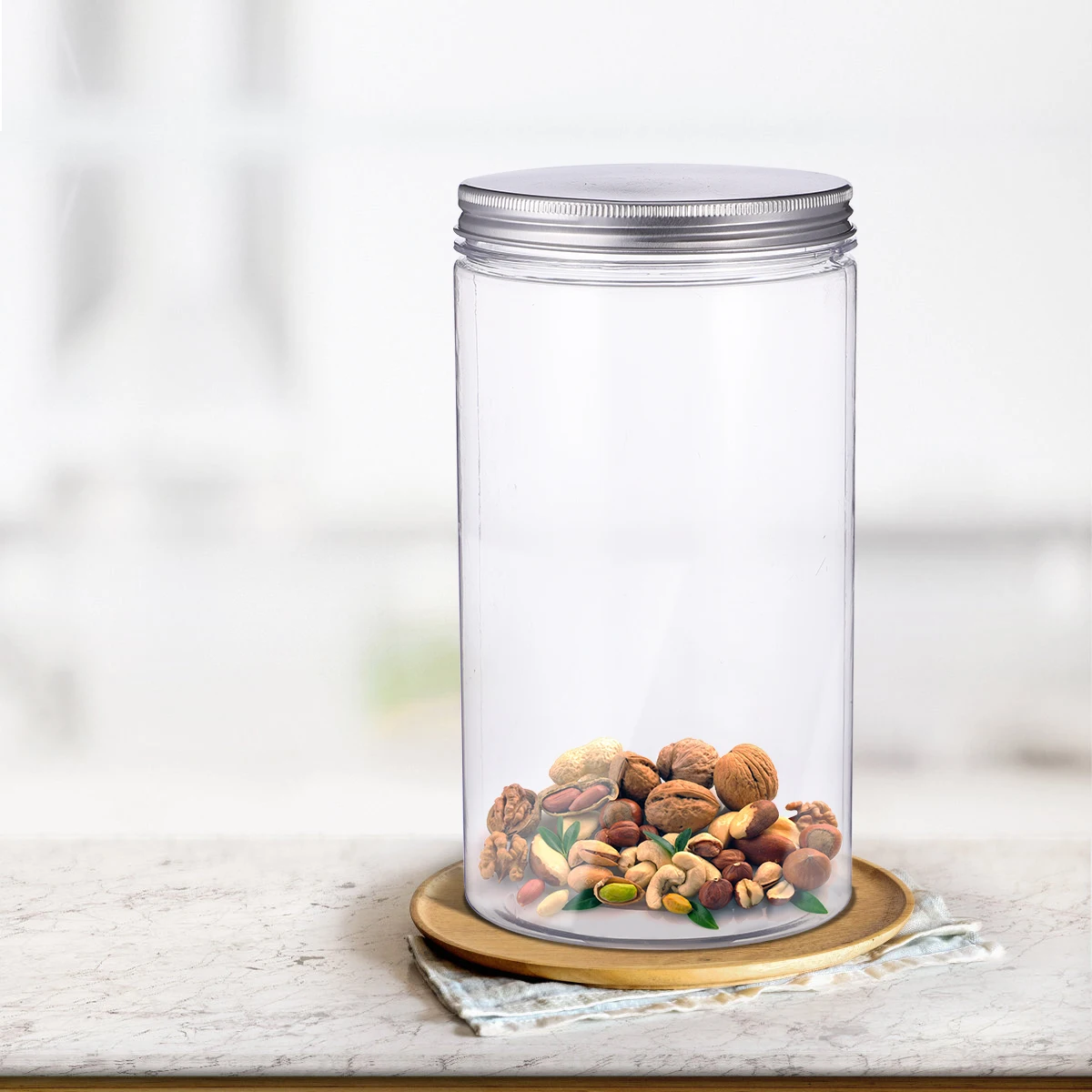 

Food Storage Jar Sealed Canister Transparent Container for Coffee Beans Tea Dried Fruits Safe Long Use Keep Fresh Practical