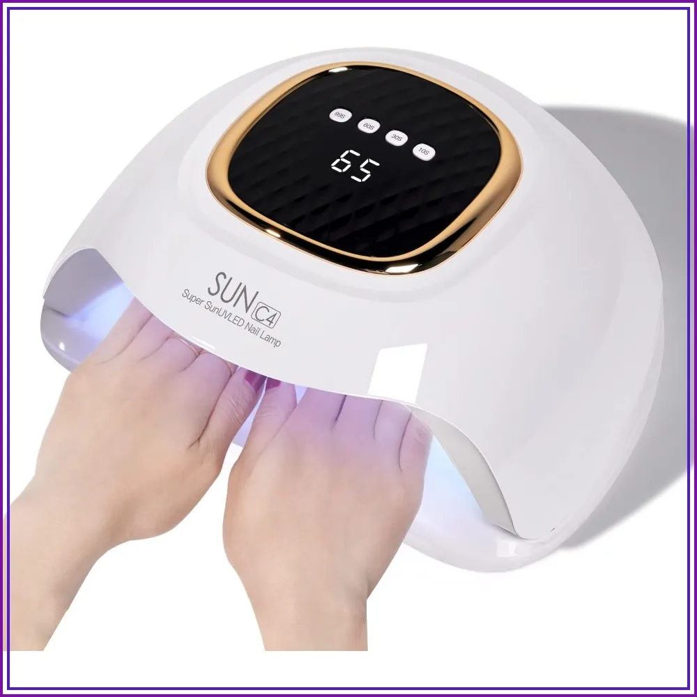 Fast Drying LED Nail Lamp - 4 Timers & Auto Sensor for Salon-Quality Curing at Home