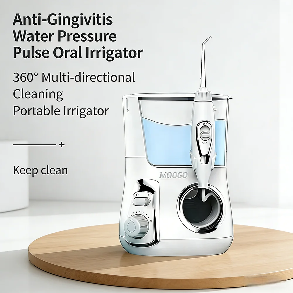 

Электрический ирригатор для полости рта с 10 режимами регулировки, 800 мл, настольный, для ухода за зубами, 5 насадок