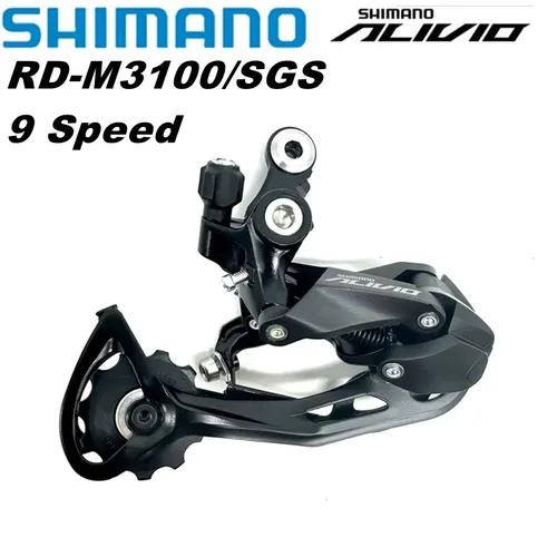 SHIMANO ALIVIO M3100 M2000 SGS desviador trasero 9 velocidades diseño de perfil bajo RD-M3100 RD-M2000 SGS para bicicleta MTB