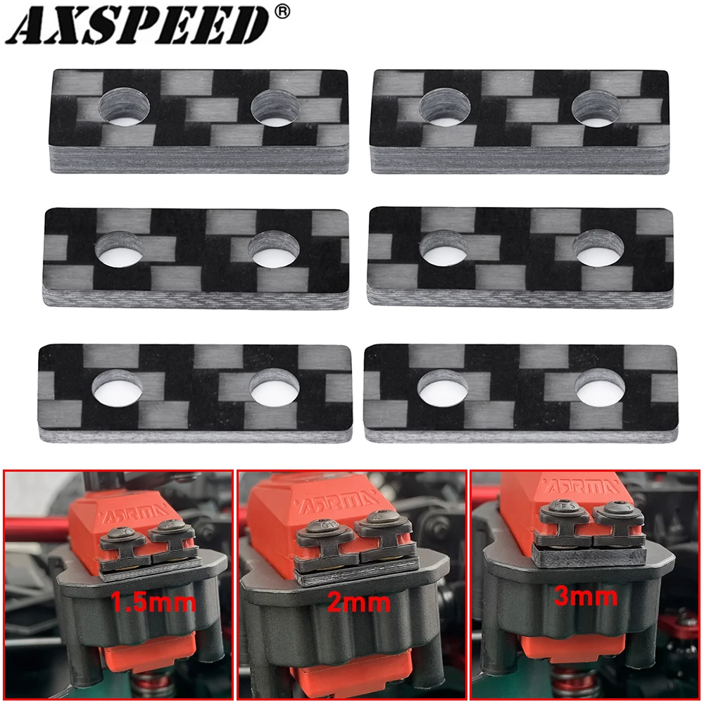 Suporte de Montagem para Servo em Fibra de Carbono AXSPEED 1.5/2/3mm Ajustável para Barco RC, Carro, Avião - Peças de Upgrade para Servo MG995