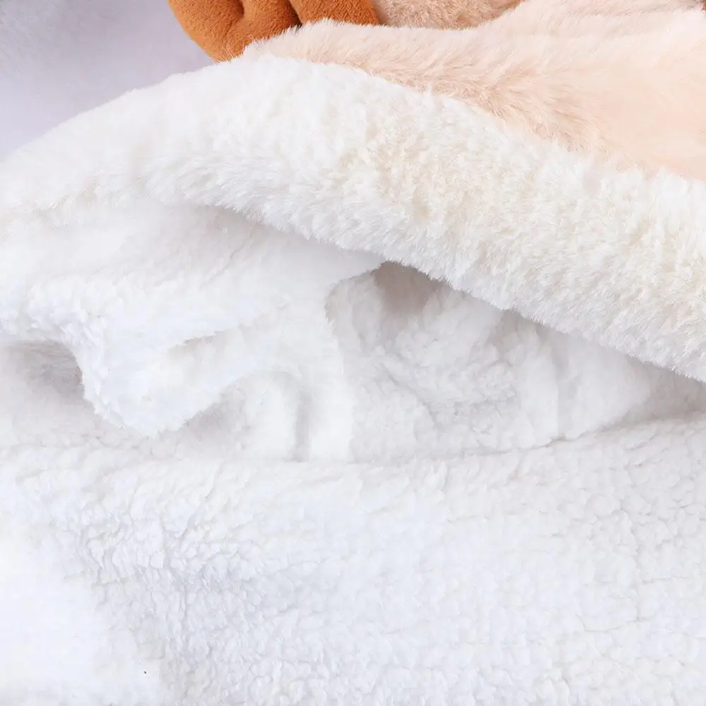 فريد لطيف الأذن حامي بلون قرون تصميم الأزياء قبعة عيد الميلاد مع وشاح قبعة الكورية قبعة الأطفال