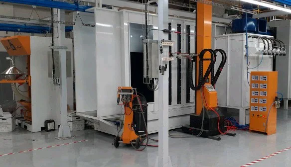 Semi-automated Powder Coating System Line For Fence