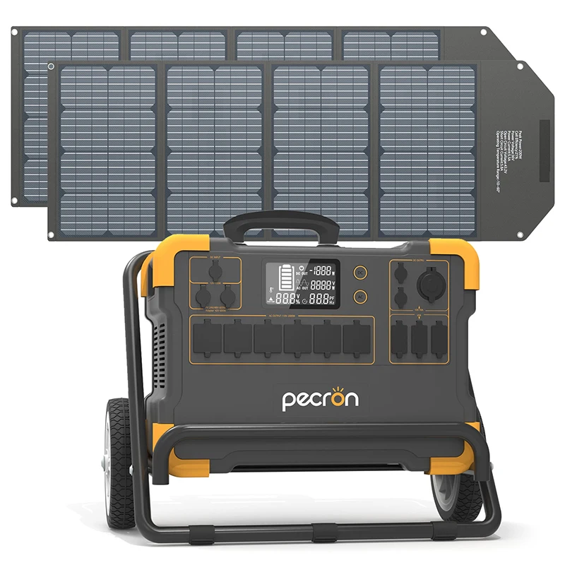 PECRON E3000 portable rechargeable power station outdoor battery 230V 110V inverter solar energy system