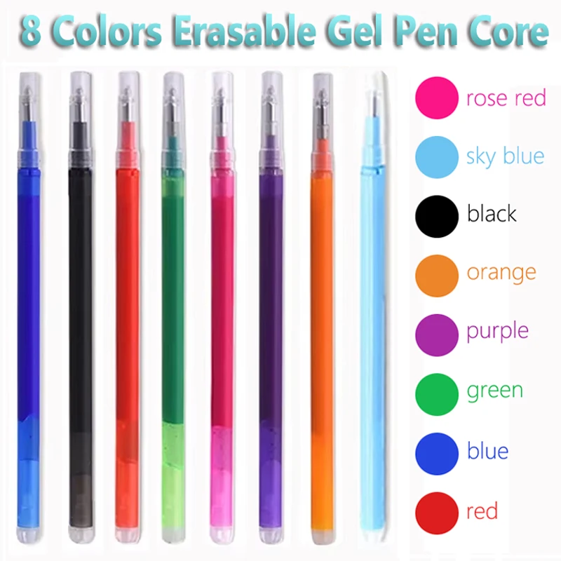30 unids/set 0,5mm creativo Multicolor bolígrafo de Gel borrable núcleo escritura suave sin tinta seca escuela suministros de papelería de oficina