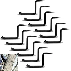 Tree Stand Bow Hanger Gear Holder Screw in Tree Steps Triple Accessory Hook Bow Hooks for Hunting Tree Stand Accessories