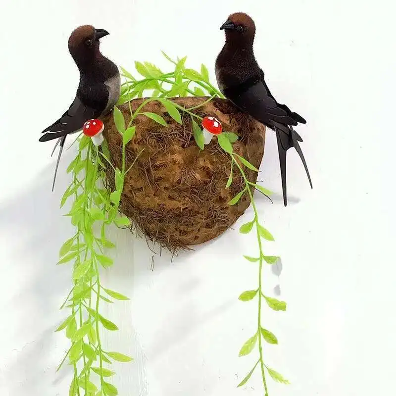 ابتلاع مقلد، عش الطيور، عش الطيور، ديكور منزلي ربيعي، ديكور ناعم، طائر مقلد #1
