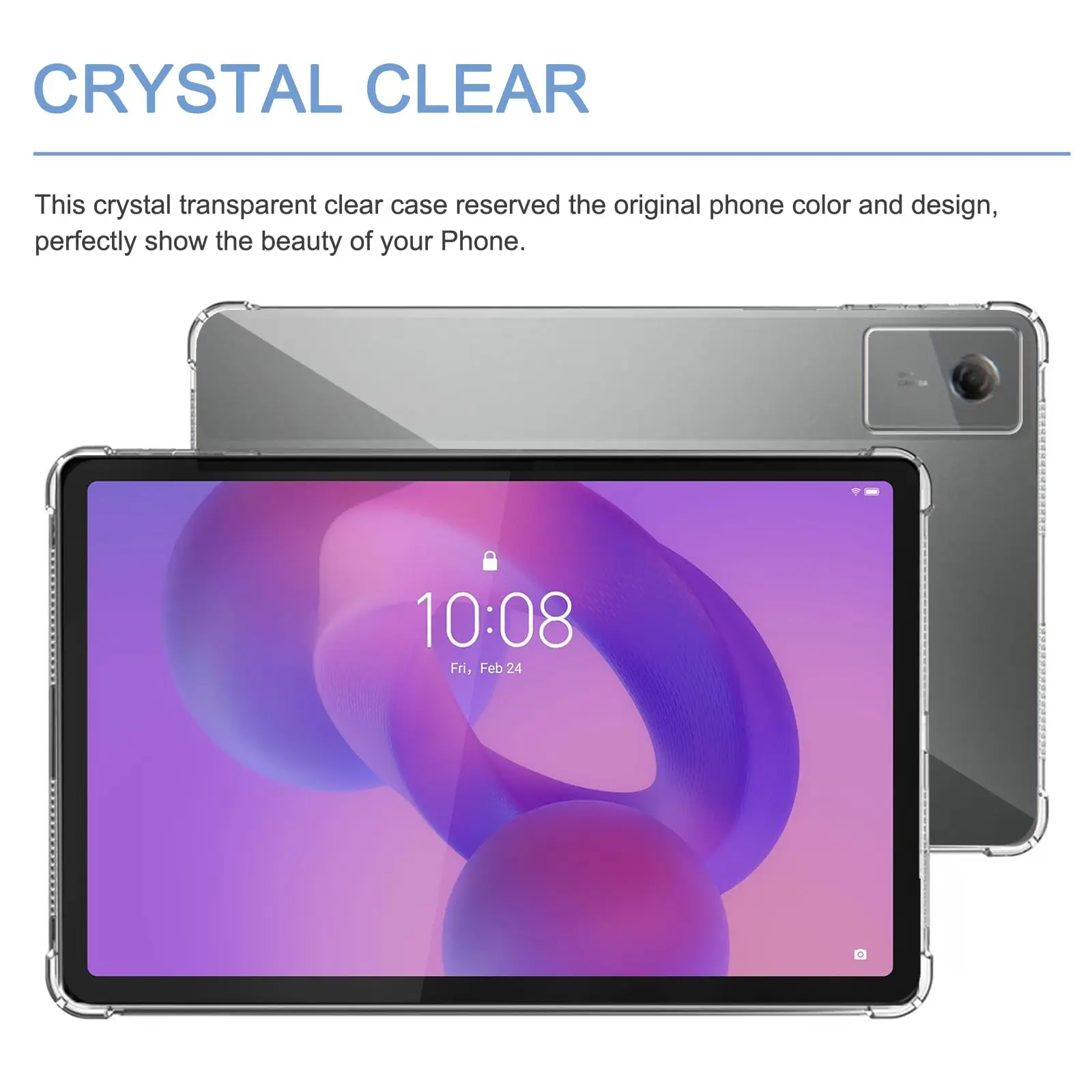 حافظة شفافة لجهاز Lenovo Idea Tab (11 بوصة) 2025 وسادة هوائية للحماية من السقوط غطاء لوحي مرن من السيليكون المقاوم للصدمات