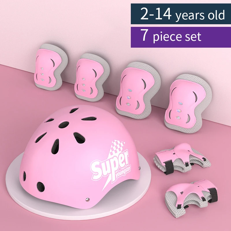 Child protective equipment Helmet, knee, elbow, and hand protectors Boys and Girls 2 3 4 5 6 7 8 9 10 11 12 13 14 years old