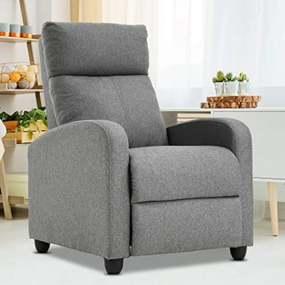

Fabric Recliner Chair Single Sofa Home Theater Seating for Living Room, Push Back Recliner Chair Modern Reclining seat