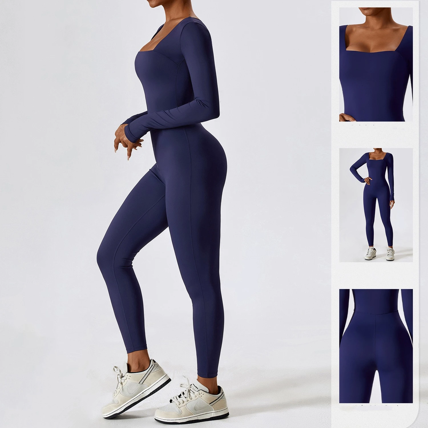 New Tight Long Sleeve Yoga Clothing Women Quick Dry Breathable Fitness Jumpsuit Sports One Piece Suit