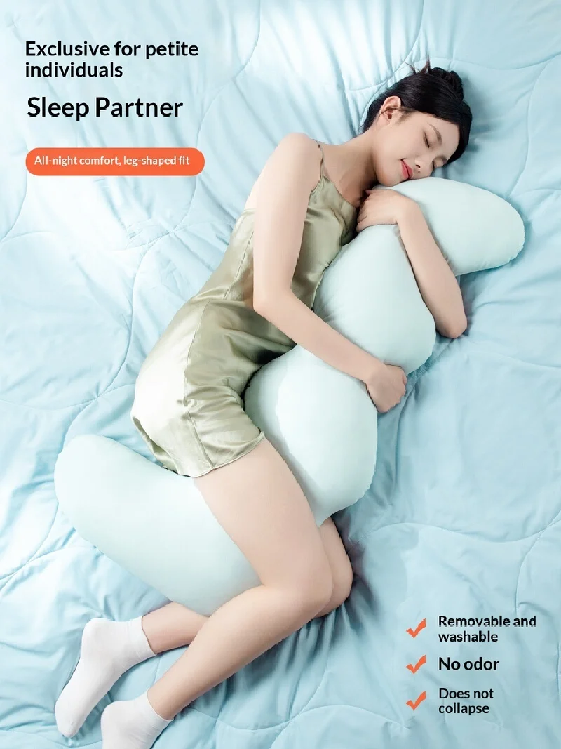 Generic Long Body Pillow Ice Cooling Leg Support Pillow Detachable Washable Side Sleeping Cushion For Adult Bedroom Use