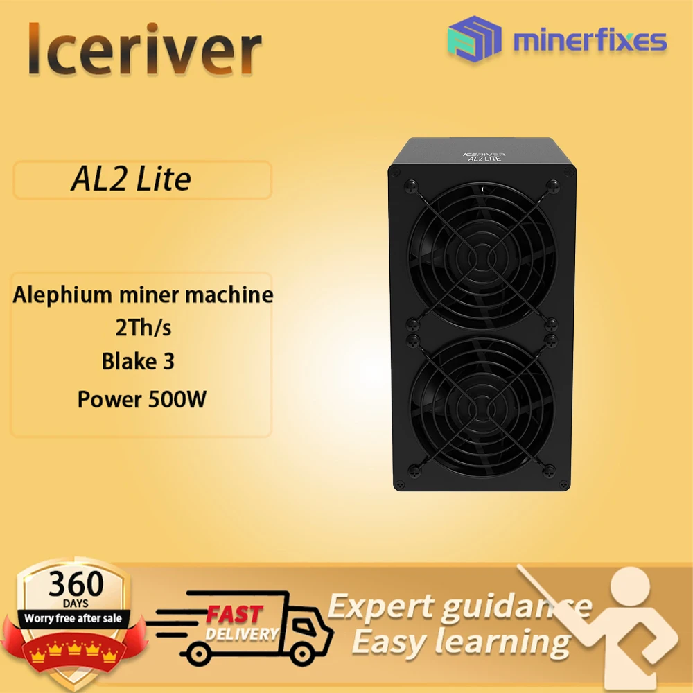 

Новый IceRiver AL2 Lite 2Th/s 500W ALPH Mining Asic Crypto Miner Алгоритм Blake3 Alephium Miner AL2 с блоком питания