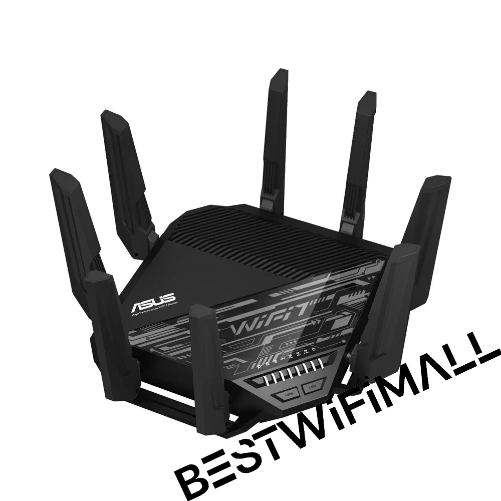 ASUS GT-BE96 BE19000 Tri-Band WiFi 7 Router Support New 320MHz Bandwidth 4096-QAM Multi-Link Operation MLO Dual 10G Ports VPN