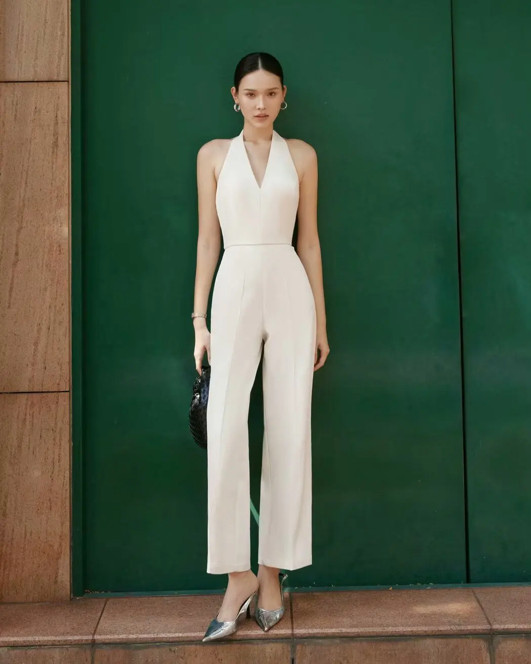 

Faionable Summer New Arrival Women's Rer Pants High Ne Svel Versatile Polyester Fiber Straight Cut High Waist