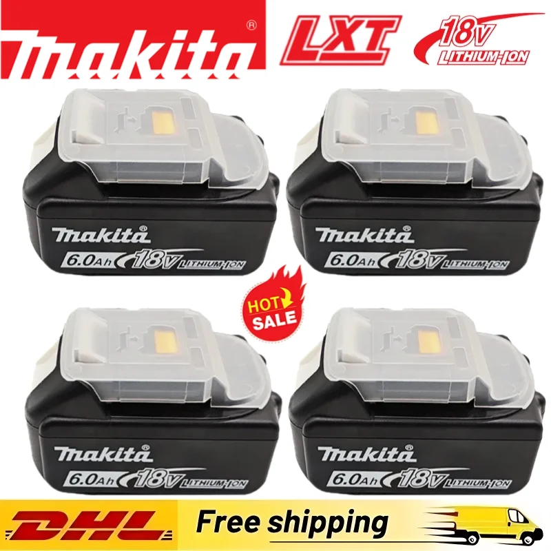 

Original Makita rechargeable power tool battery,replaceable LED lithium-ion battery 6.0 Ah 18V LXT BL1860B BL1860BL1850 BL1830