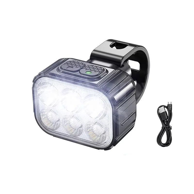 AliExpress Bicycle LED Light USB Rechargeable Mountain Bike Front Headlight Waterproof Outdoor Cycling Safety Warning Light Bike Parts