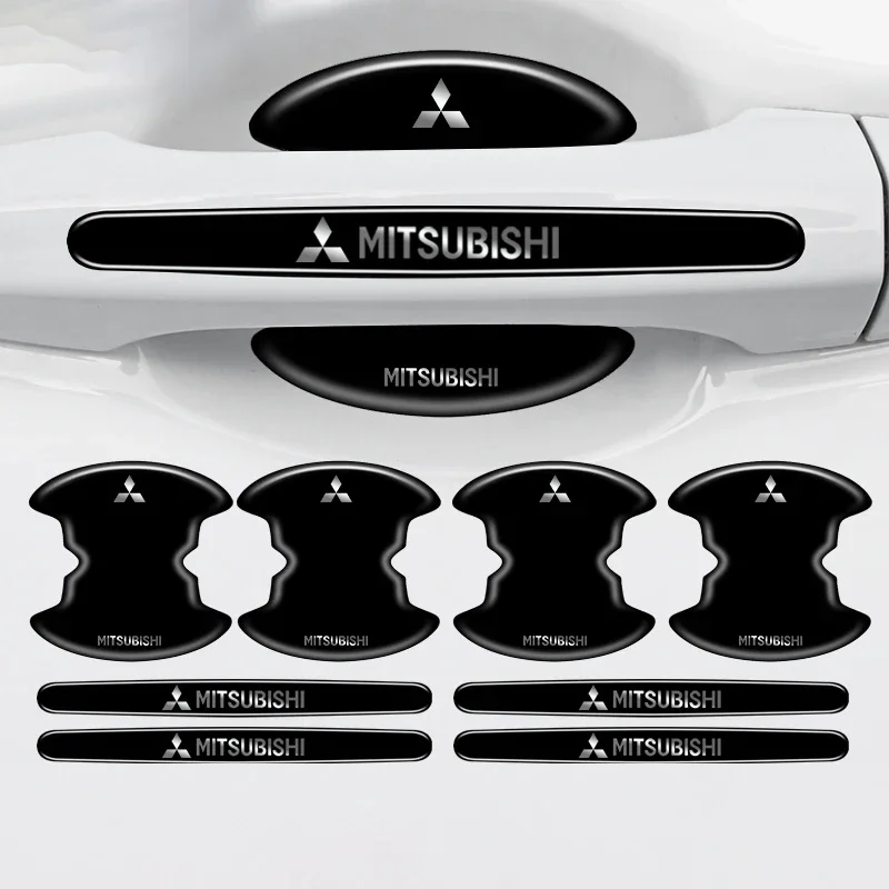 

8Pcs Car Door Handle Bowl Anti-Collision Protection Stickers for Mitsubishi Outlander, Lancer, Pajero – Door Cup Guard