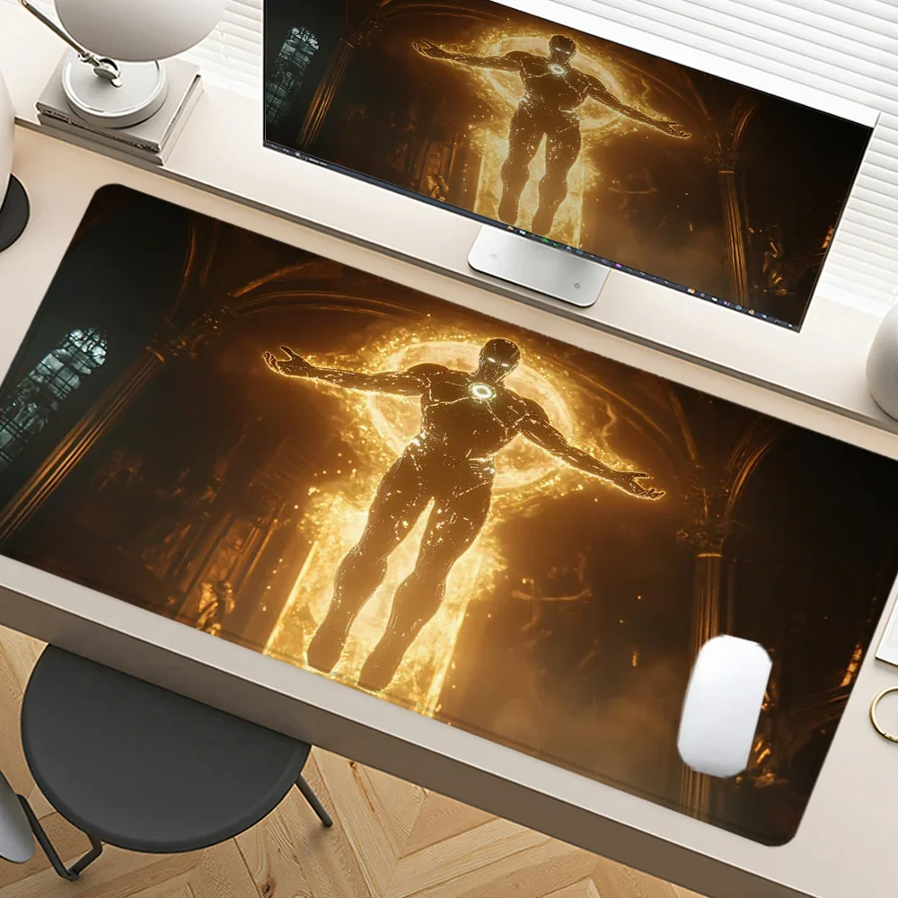 

Energy Robot Mouse Pad Aesthetic Design Desk Mat Rubber Base Desk Accessories Non-Slip Stitched Edge Mousepad Gifts for Friend