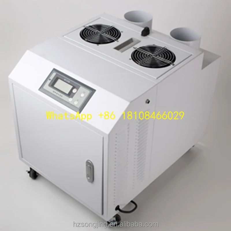 Pulverizador industrial ultrasónico del doble de la sala de cultivo portátil9Kg/H del humectador del aire de la niebla