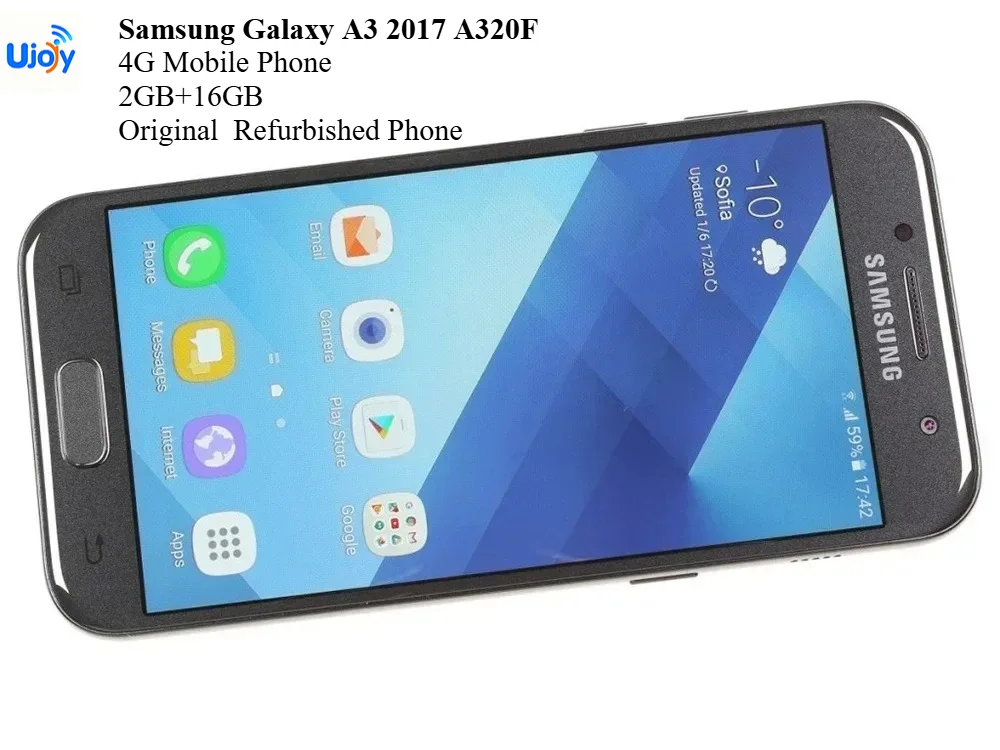 Original  Refurbished Phone Samsung Galaxy A3 2017 A320F 4G Mobile Phone Fingerprint 4.7" 2GB+16GB 13MP+8MP Octa Core  A3 2017