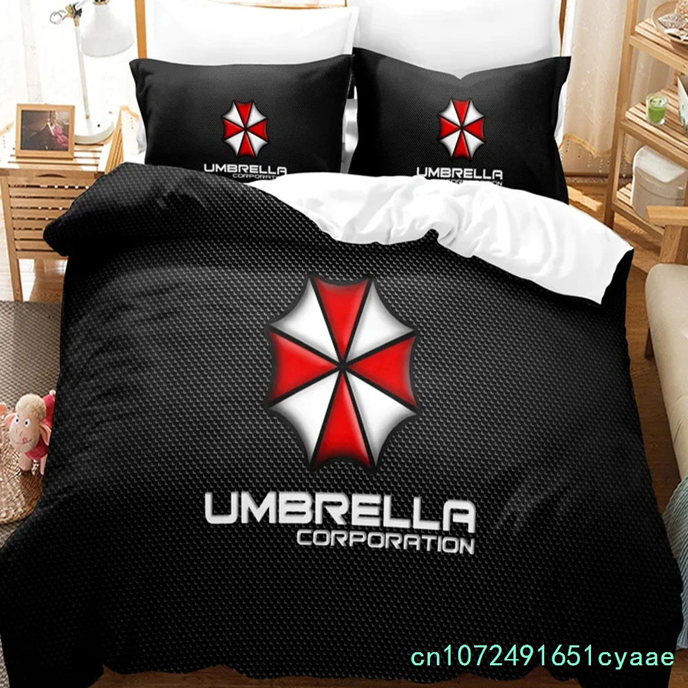 Corporation Red Umbrella Bedding Set Boys Girls Twin Queen Size Duvet Cover Pillowcase Bed Kids Adult Fashion Home Textileextile