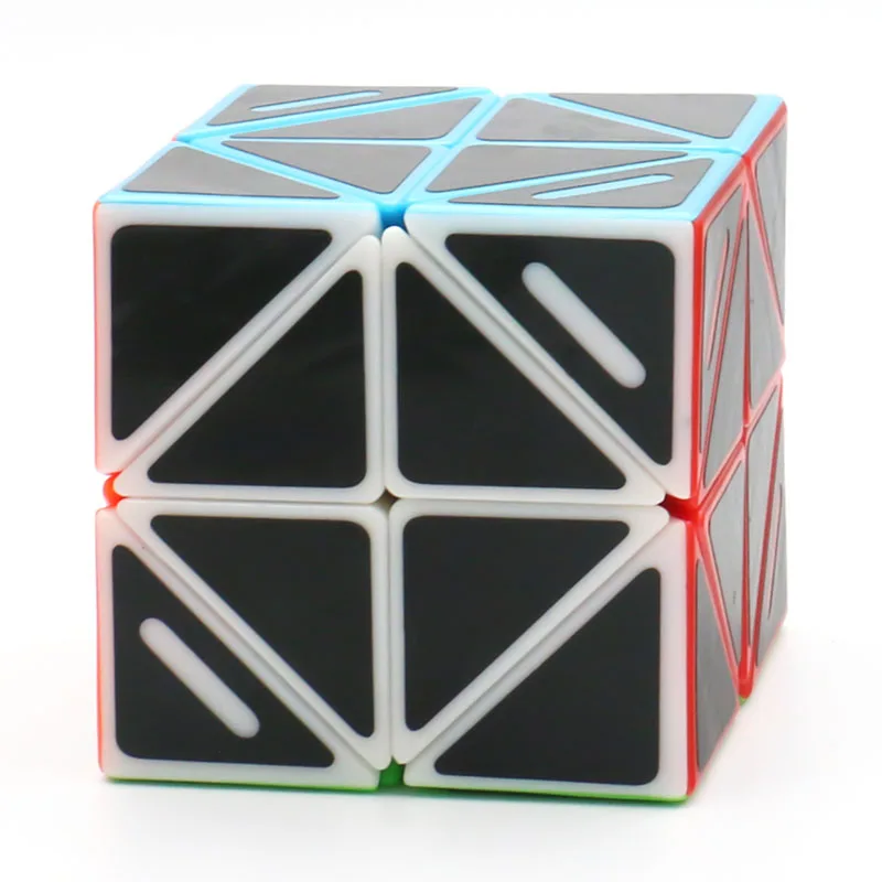 Lim Cube f/s WonderZ 2x2x2 + Skewb Cube V2 Twisty Puzzle Stickerless Black Primary Illusion Limited Magic Intelligence Toy