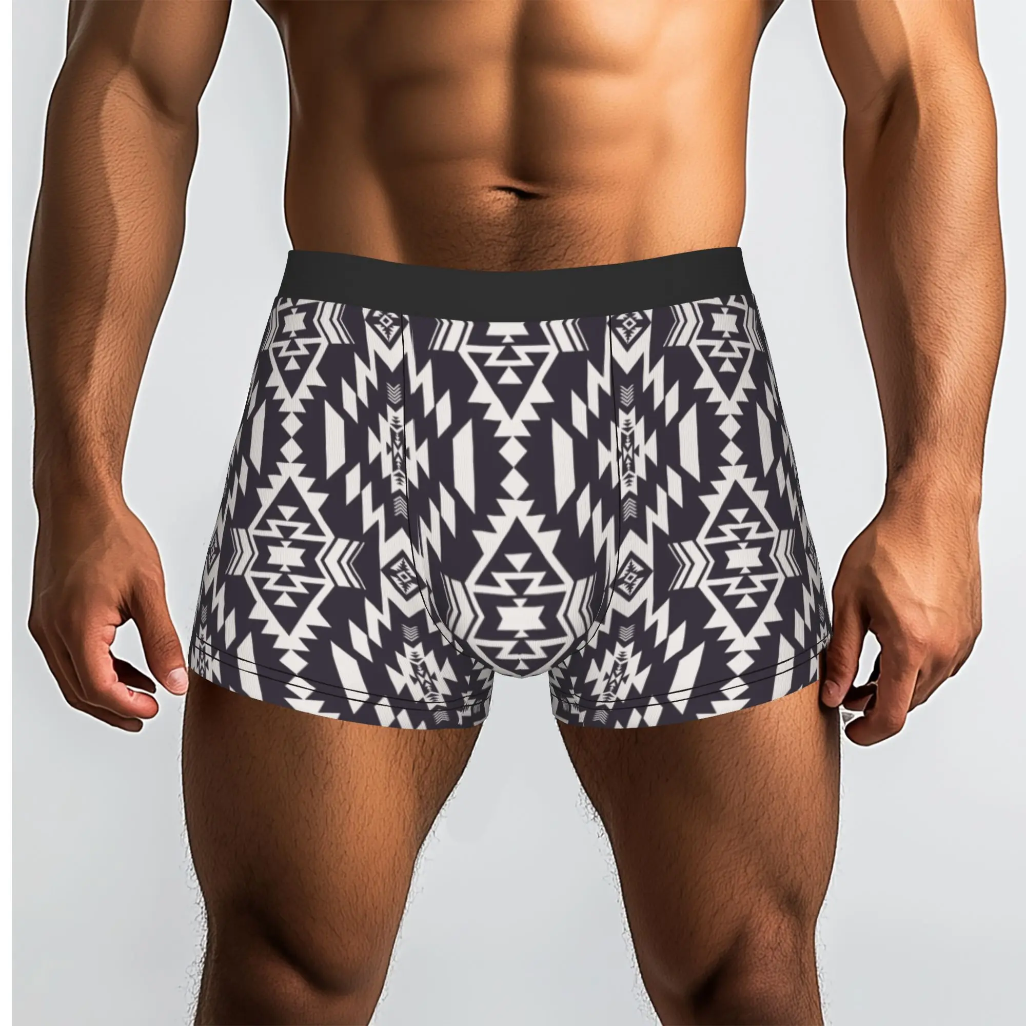 Custom Aztec Southwestern Pattern Native American Indian Underwear Men Boxer Briefs Shorts Panties Soft Underpants For Homme