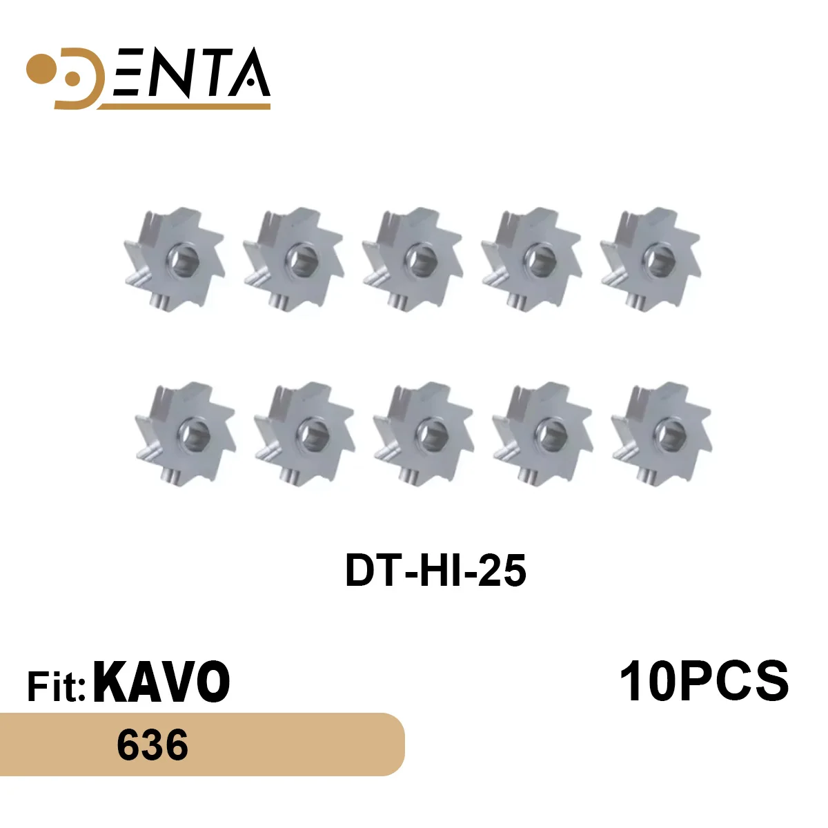 25 10PCS Dental High Speed Handpiece Impeller fit KAVO 636 Handpiece big head Air turbine cartridge Impeller Spare Parts