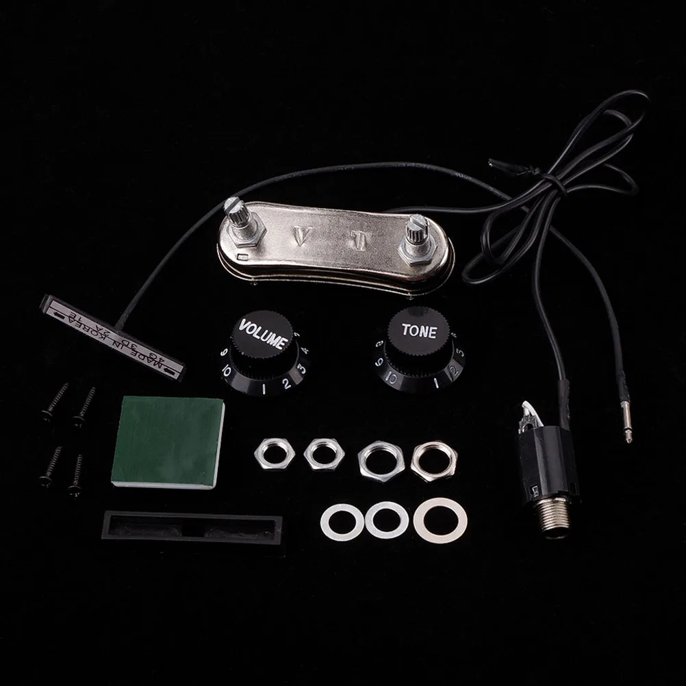 

B51 Guitar Violin Pickup Piezo Transducer Bridge Set For Electric Violin Solid Body With Tone Volume Knob Included Accessories
