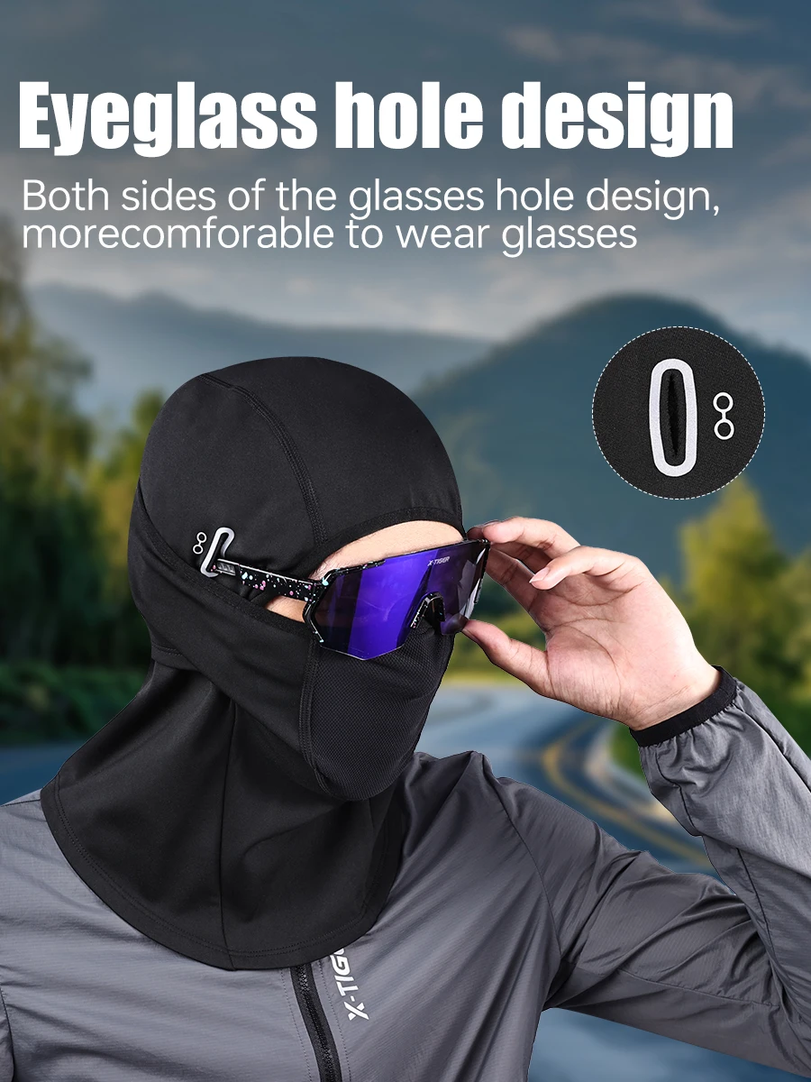 X-TIGER Balaclava Winter Thermo-Fahrradmaske Winddichte Kältebeständige Fahrradmaske Kletter-Ski-Motorradmaske Vollgesichtsmaske – Detail 5